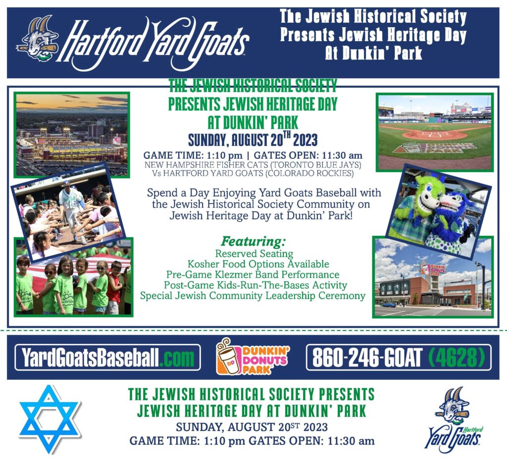 Jewish Heritage Day at the Yard Goats 8.20.23