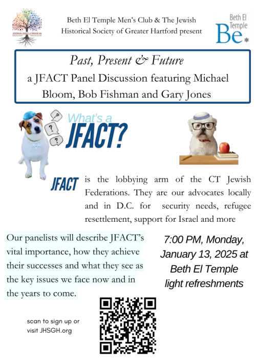 JFACT: Past, Present & Future 7:00 PM, Monday, January 13, 2025 JFACT: Past, Present & Future 7:00 PM, Monday, January 13, 2025